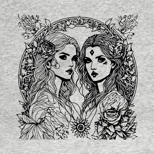 two beautiful gemini women by lkn